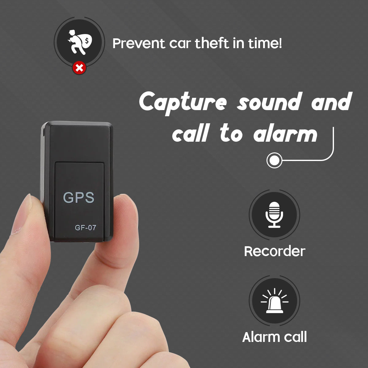 GF07 Magnetic Mini GPS Tracker | Real Time Tracking Location