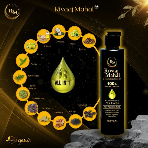 Rivaaj Mahal Hair Oil/ Kushta hair oil - For Mans & Women's